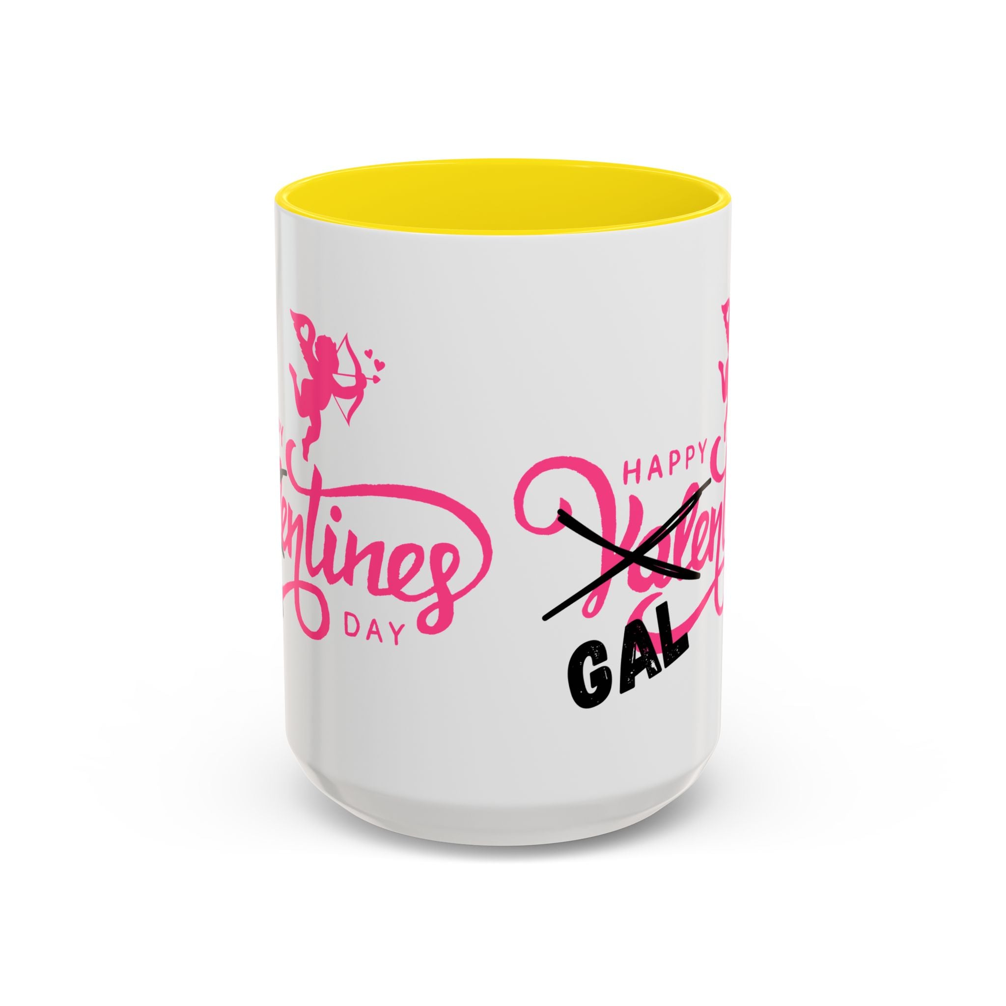 Happy Galentine's Day Accent Coffee Mug (11, 15oz)