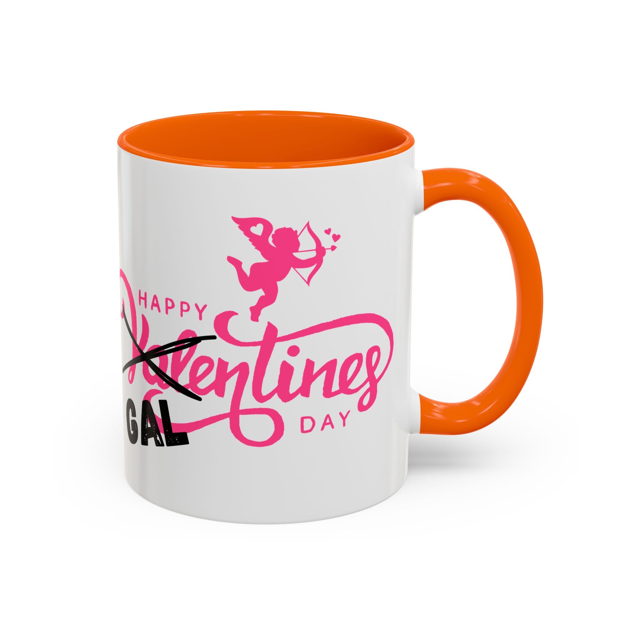 Happy Galentine's Day Accent Coffee Mug (11, 15oz)