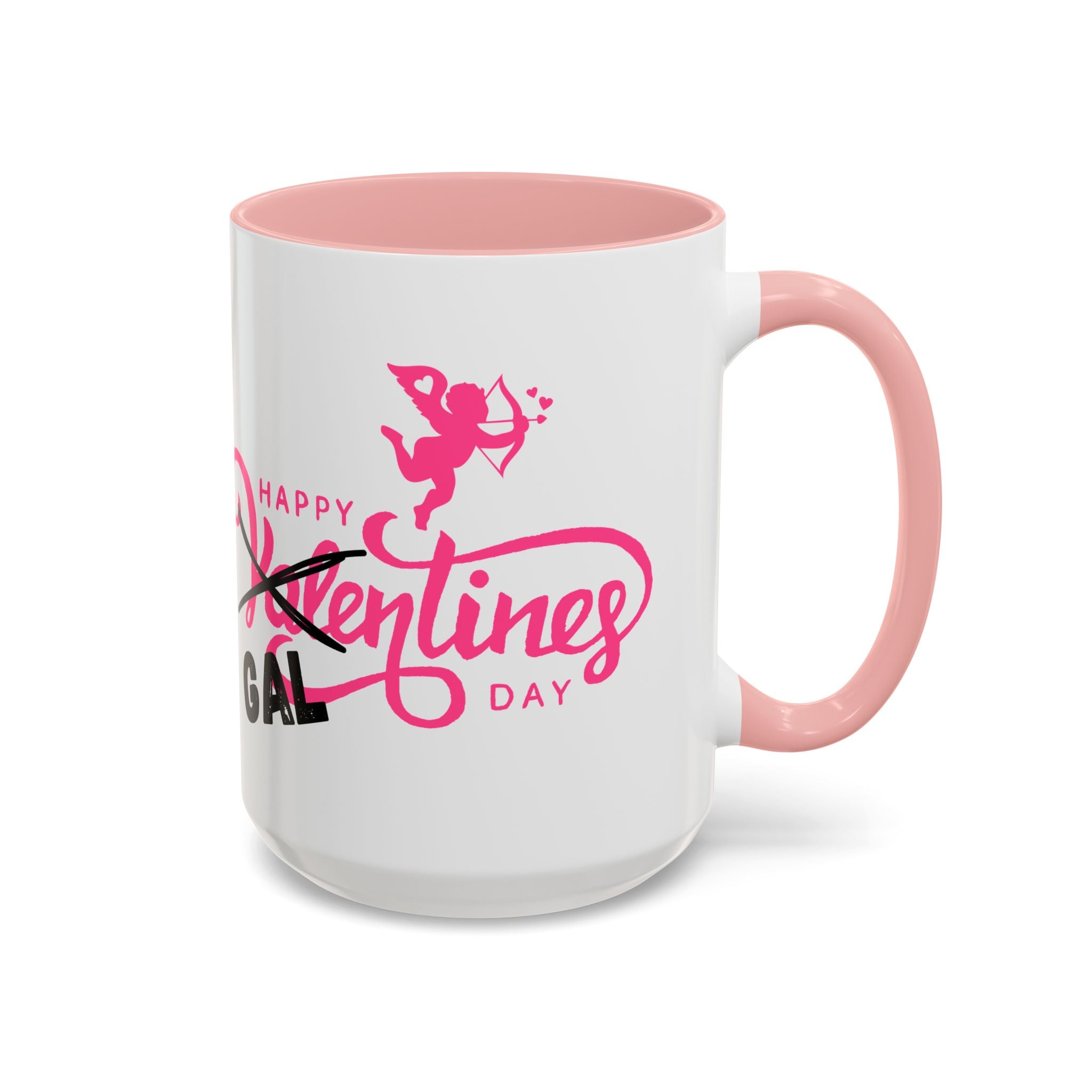 Happy Galentine's Day Accent Coffee Mug (11, 15oz)