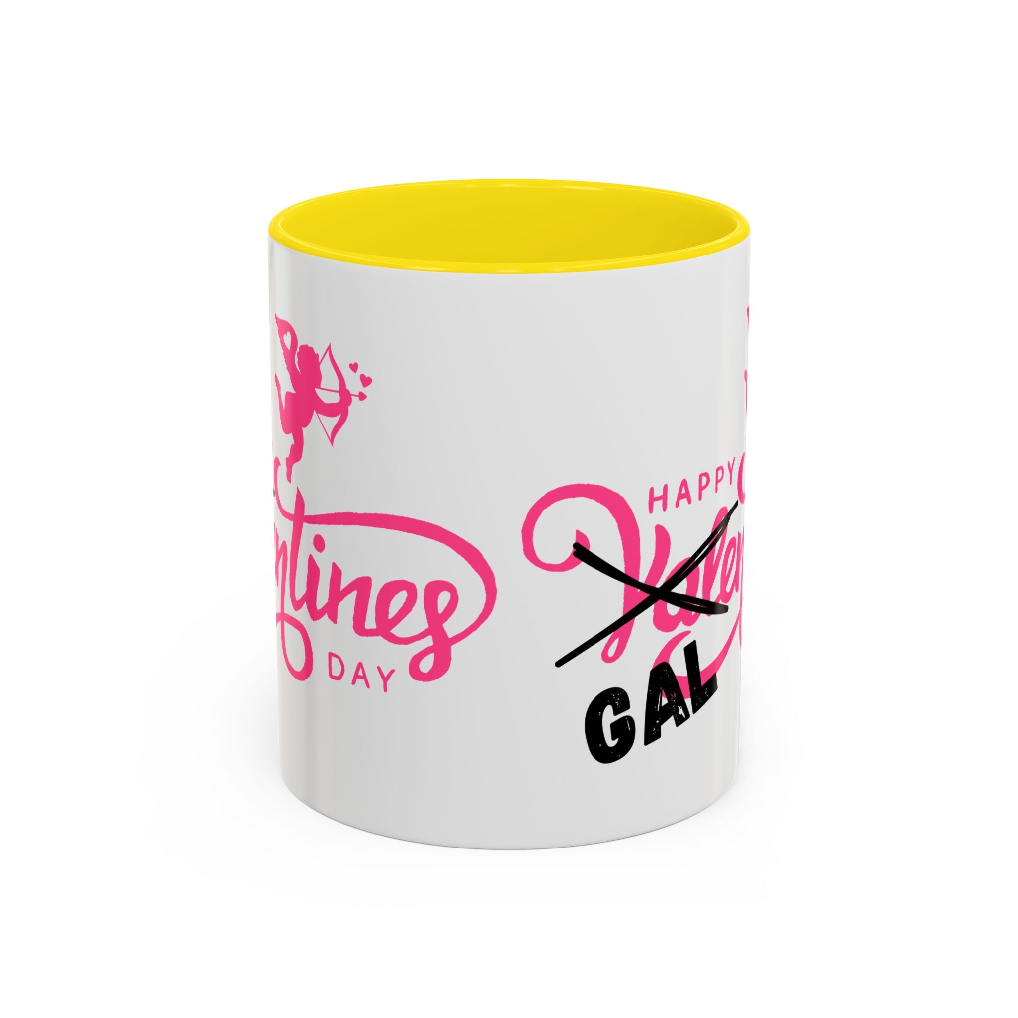 Happy Galentine's Day Accent Coffee Mug (11, 15oz)