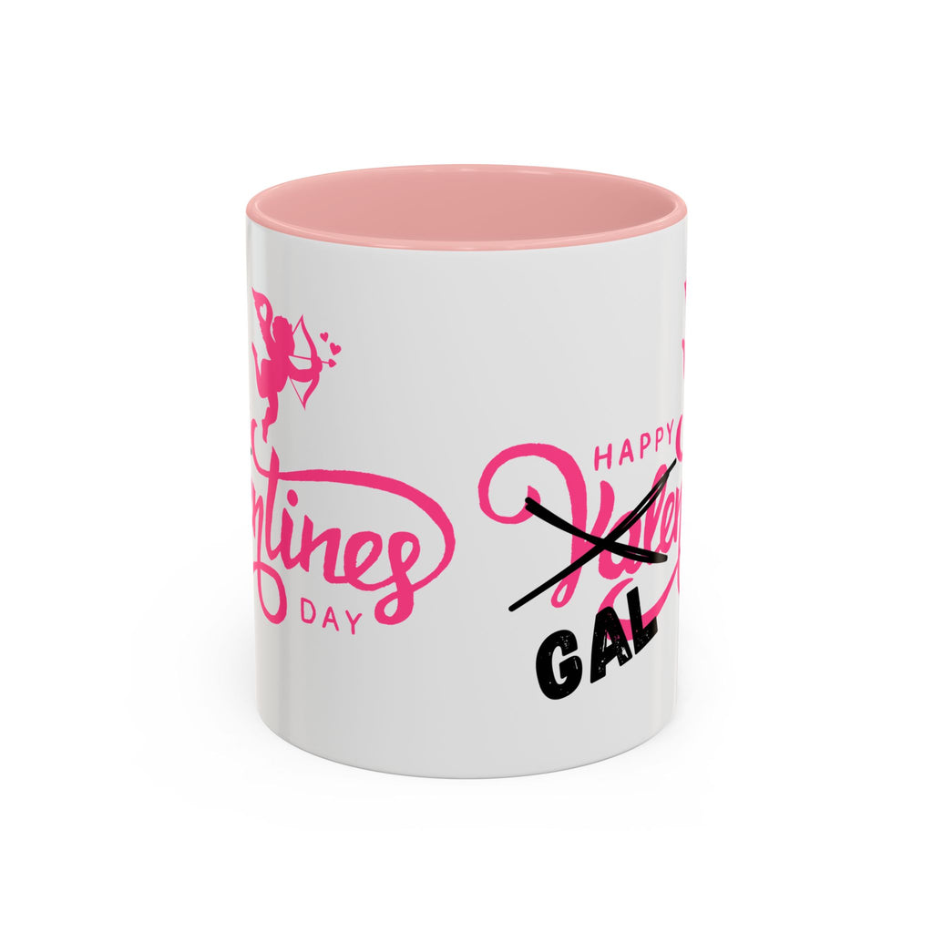 Happy Galentine's Day Accent Coffee Mug (11, 15oz)