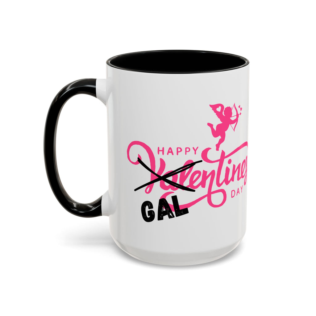 Happy Galentine's Day Accent Coffee Mug (11, 15oz)