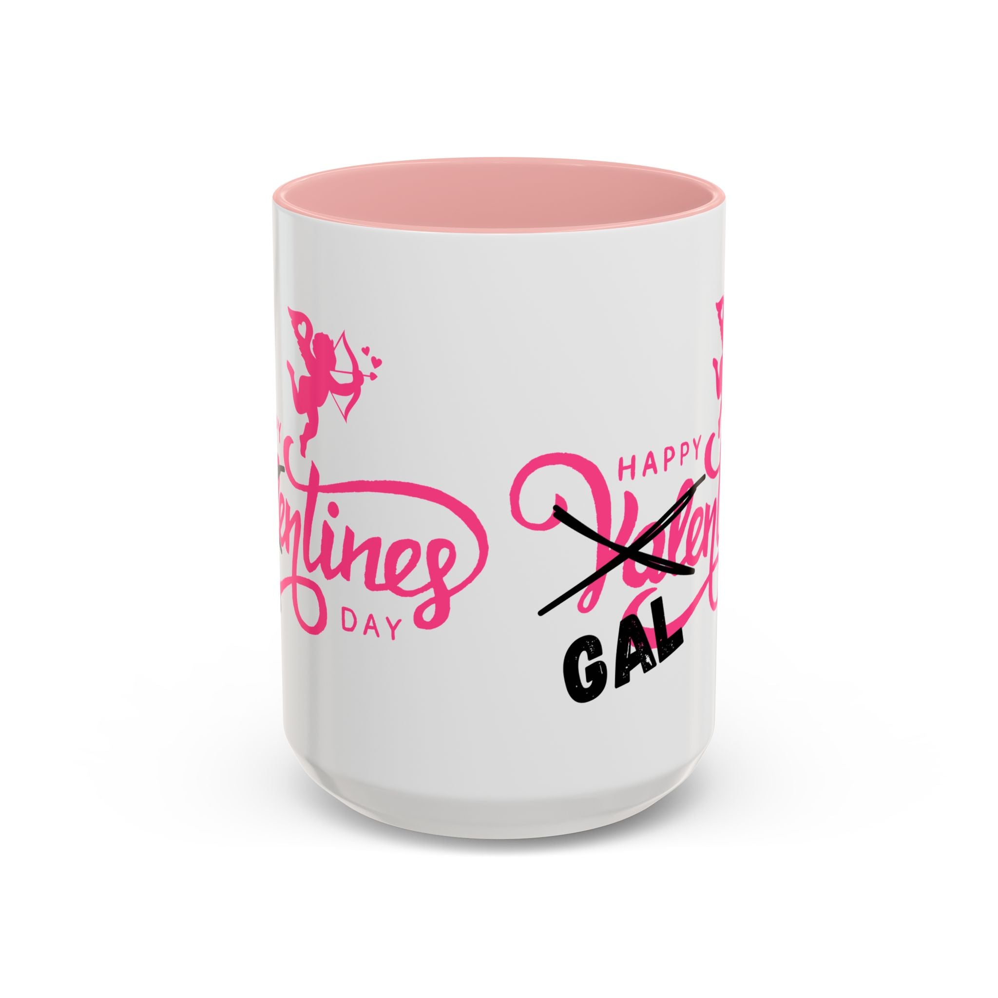 Happy Galentine's Day Accent Coffee Mug (11, 15oz)