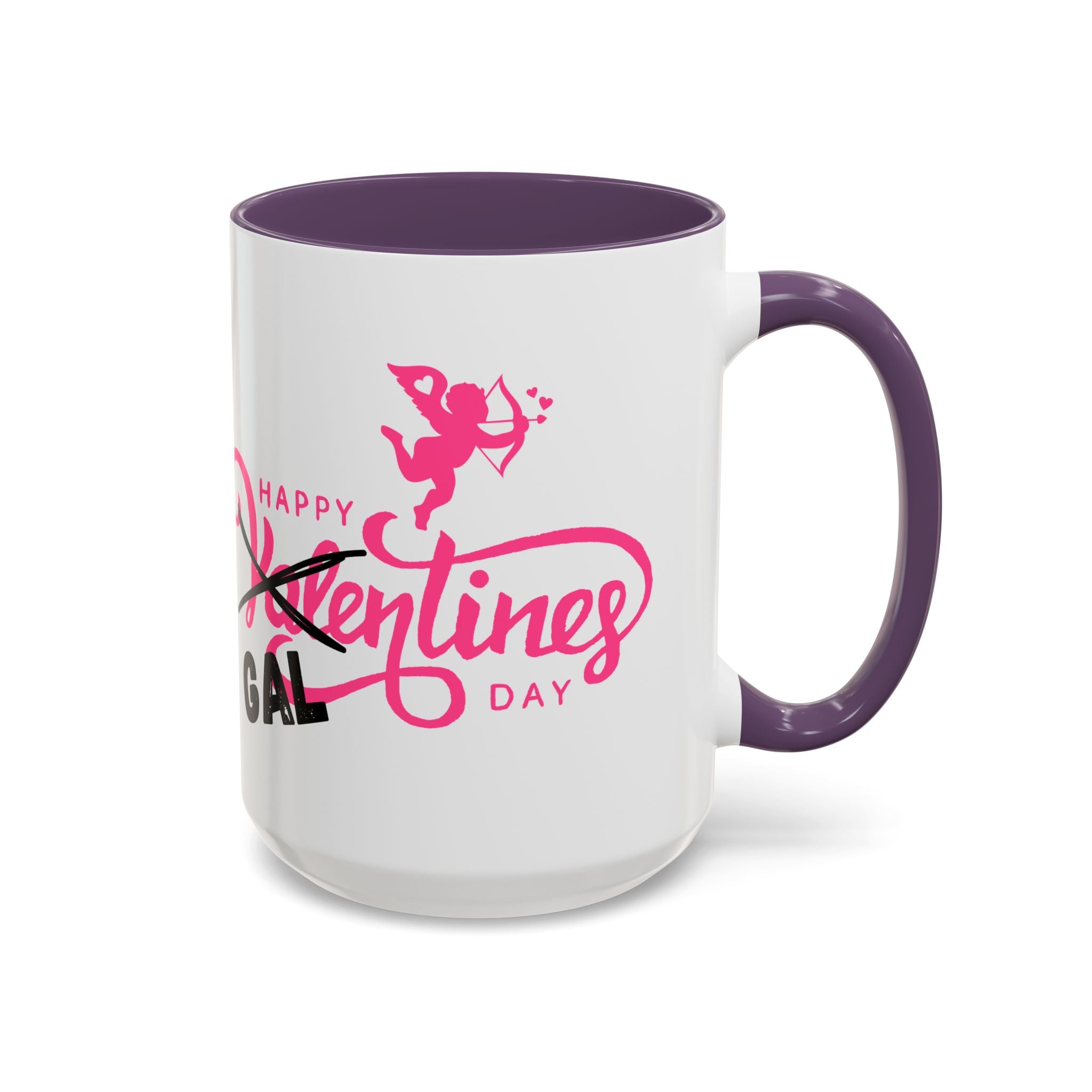 Happy Galentine's Day Accent Coffee Mug (11, 15oz)