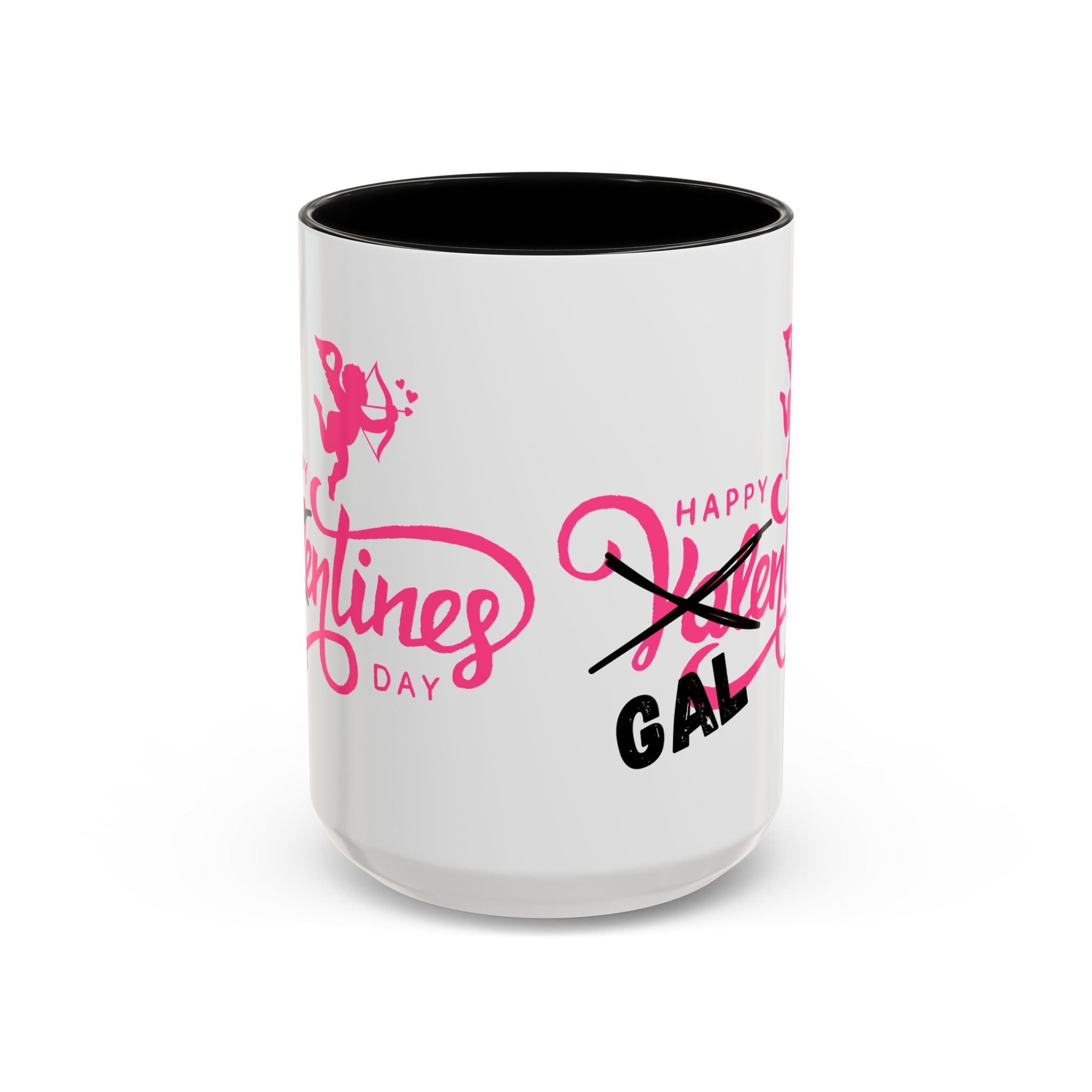 Happy Galentine's Day Accent Coffee Mug (11, 15oz)