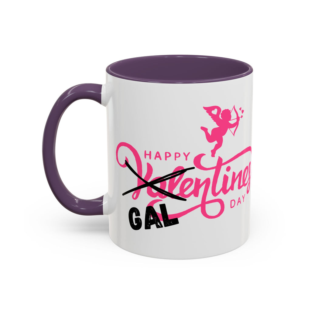 Happy Galentine's Day Accent Coffee Mug (11, 15oz)