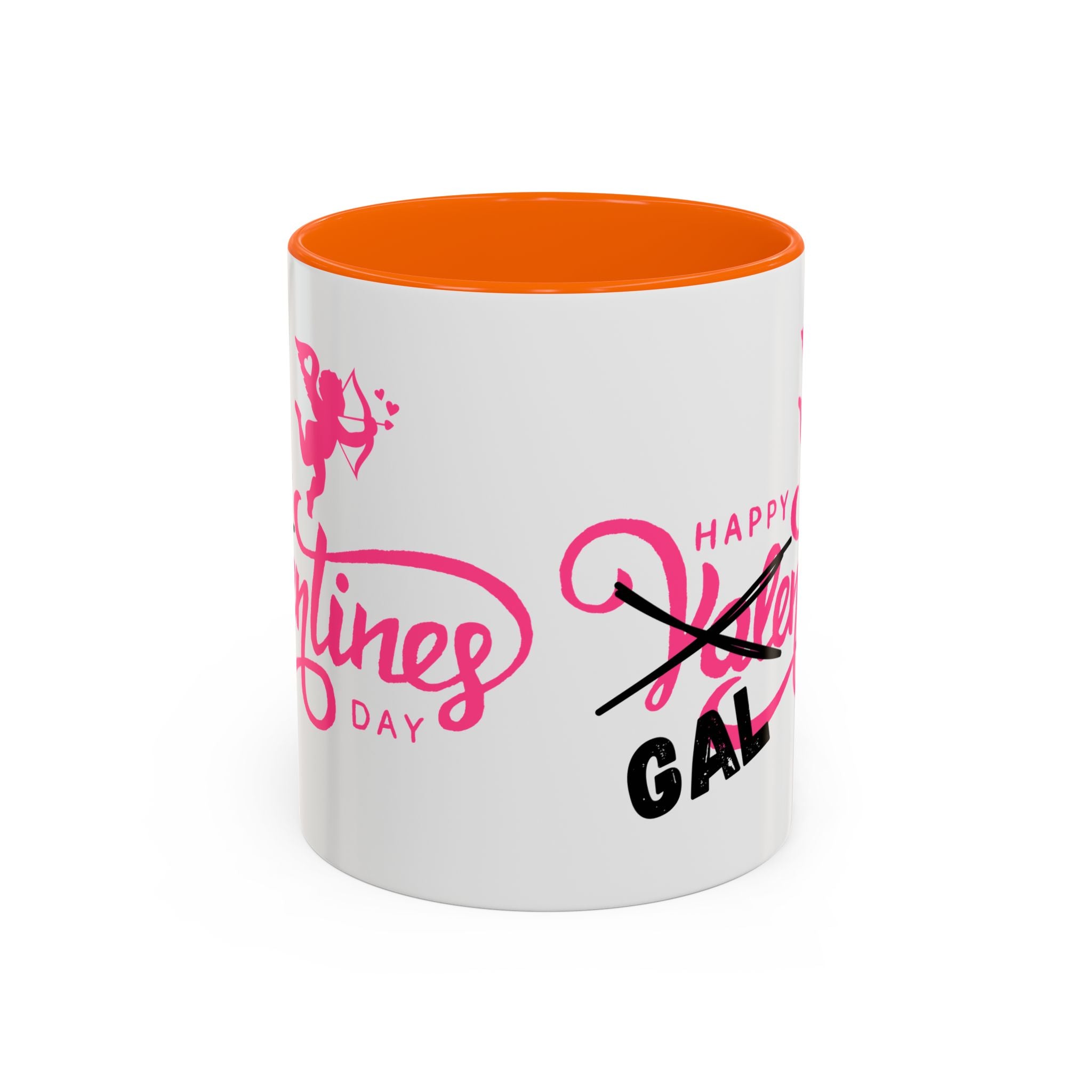 Happy Galentine's Day Accent Coffee Mug (11, 15oz)