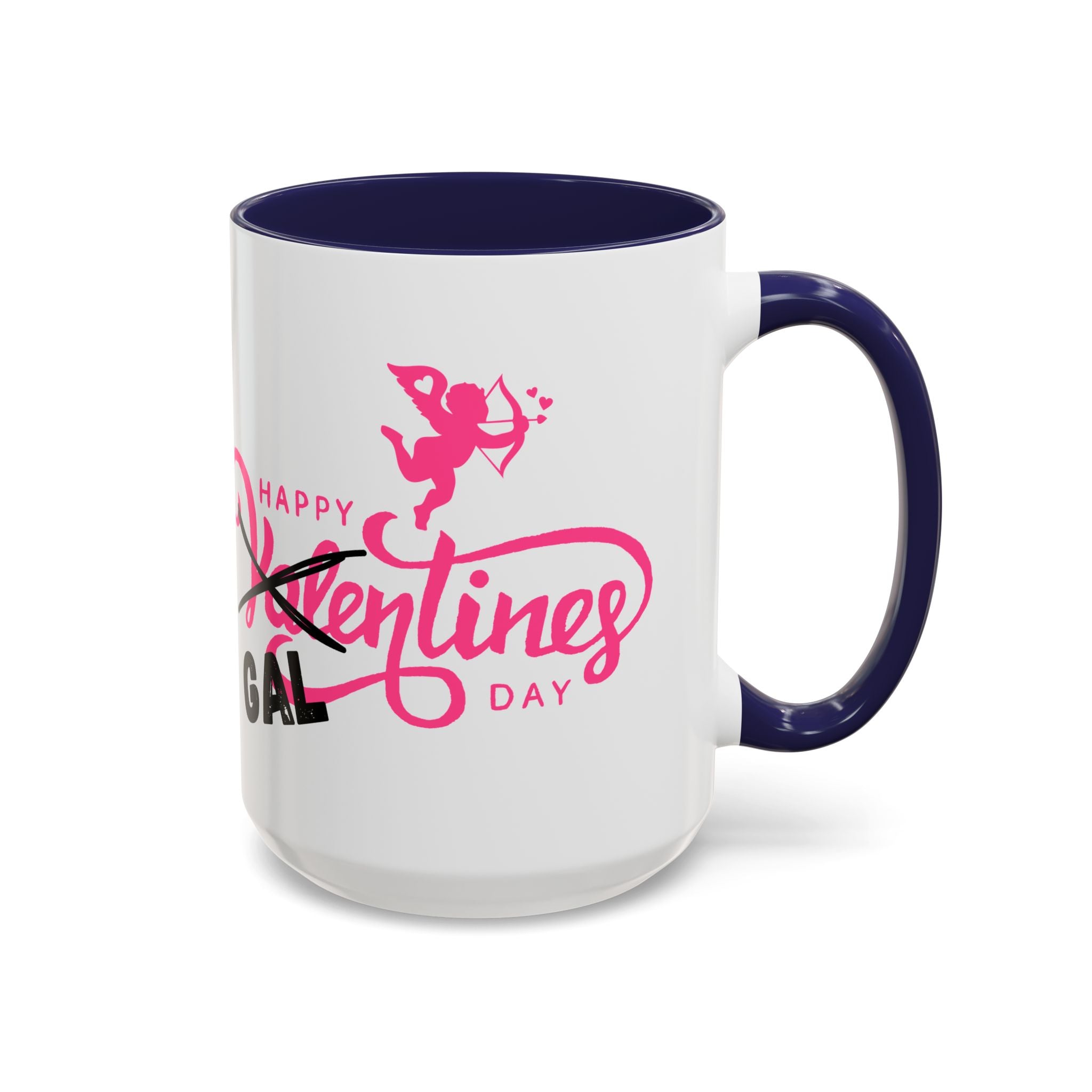 Happy Galentine's Day Accent Coffee Mug (11, 15oz)