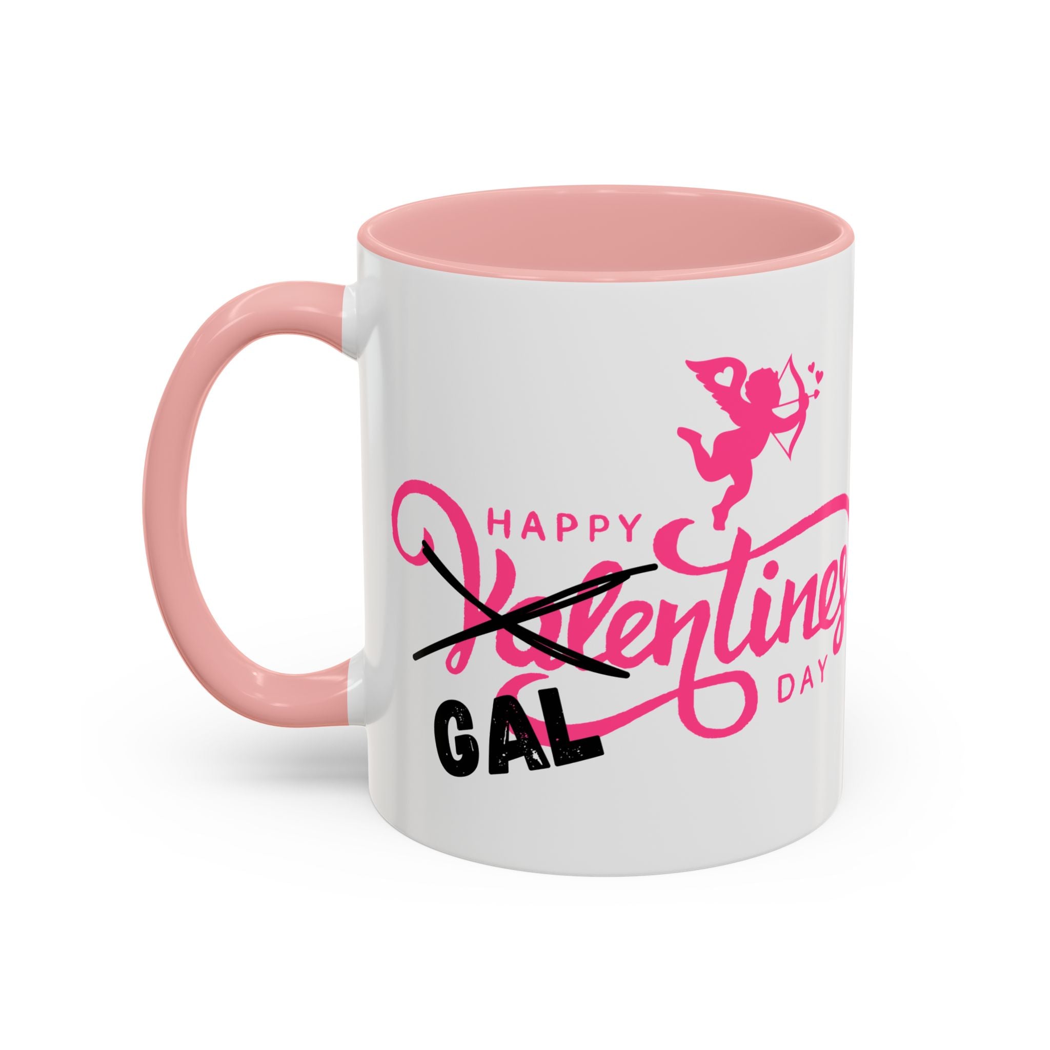 Happy Galentine's Day Accent Coffee Mug (11, 15oz)