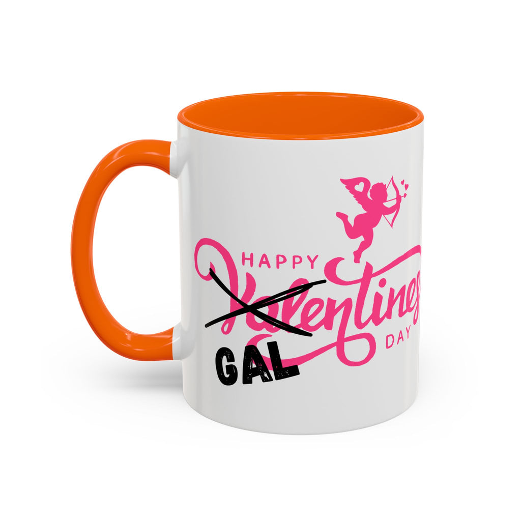 Happy Galentine's Day Accent Coffee Mug (11, 15oz)