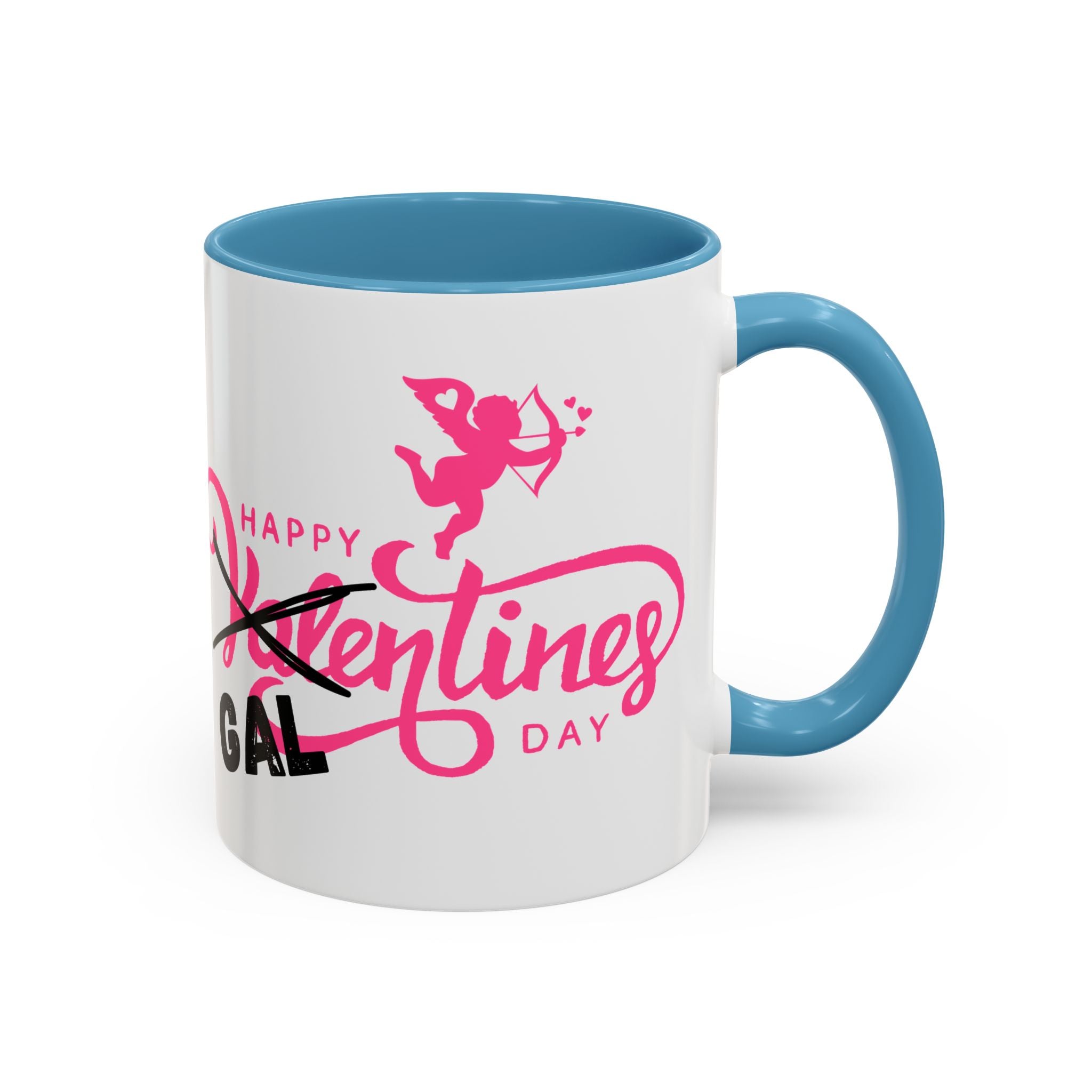 Happy Galentine's Day Accent Coffee Mug (11, 15oz)
