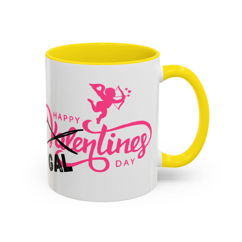 Happy Galentine's Day Accent Coffee Mug (11, 15oz)