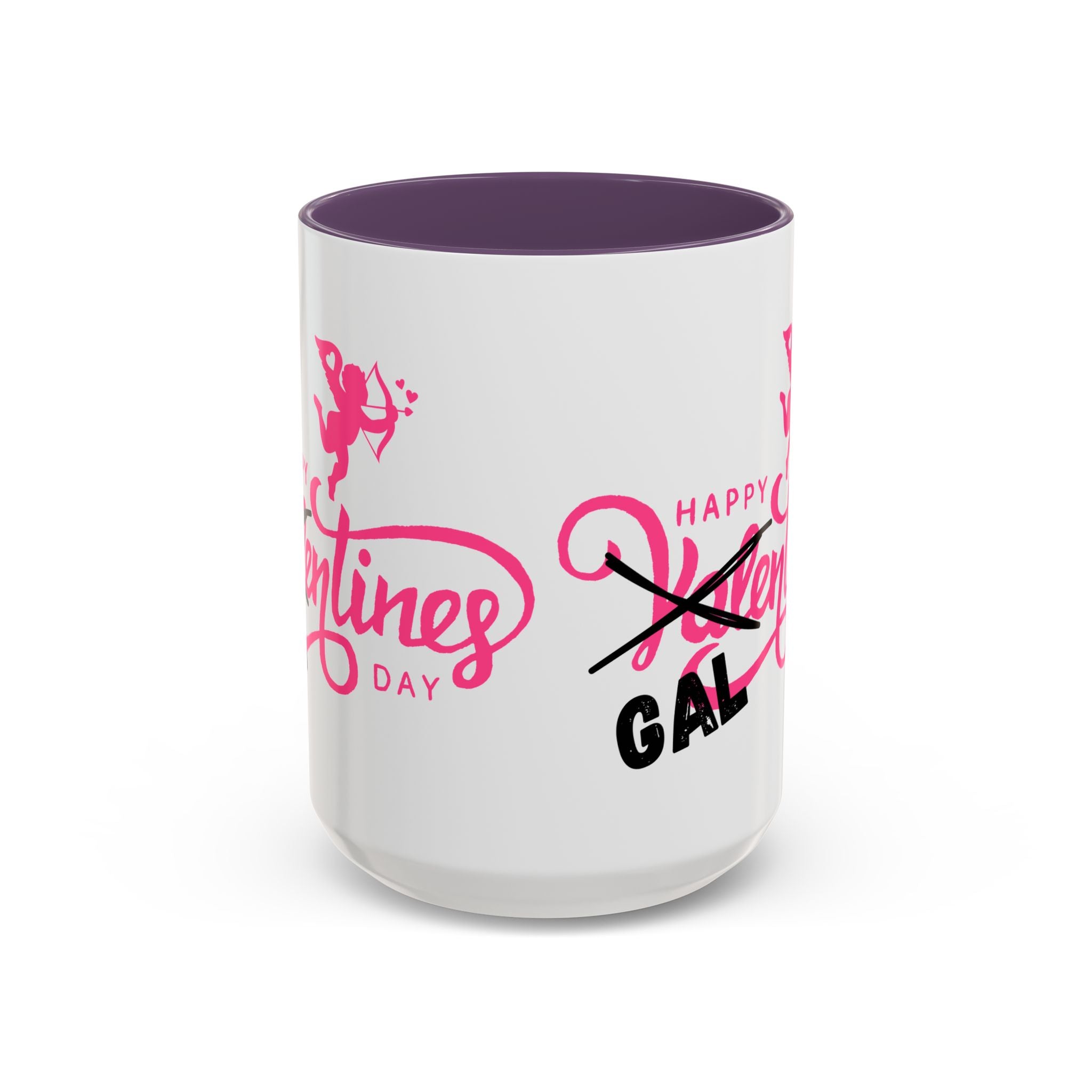 Happy Galentine's Day Accent Coffee Mug (11, 15oz)