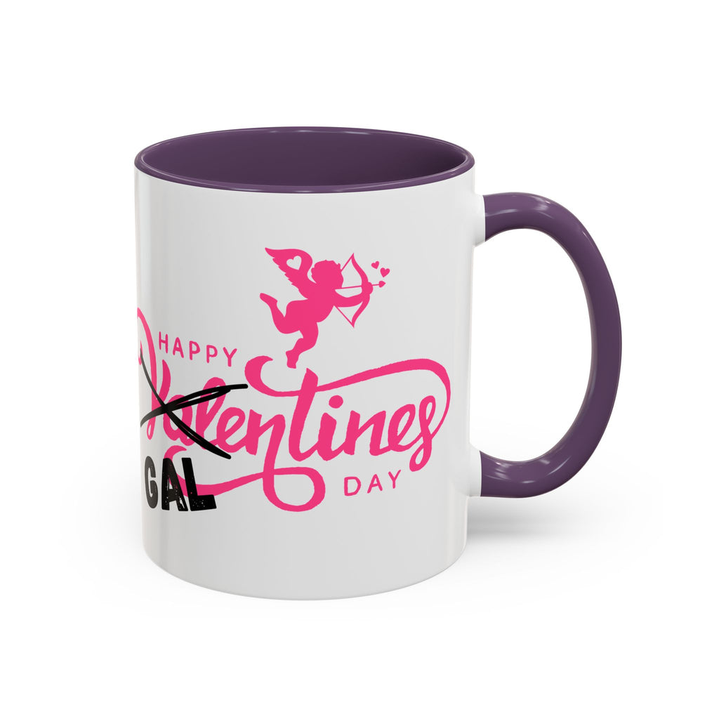 Happy Galentine's Day Accent Coffee Mug (11, 15oz)