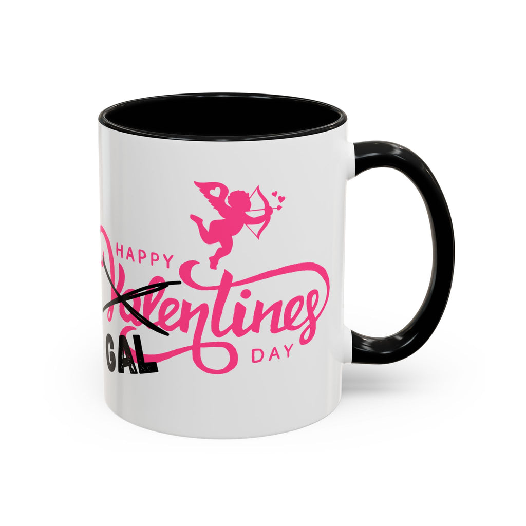 Happy Galentine's Day Accent Coffee Mug (11, 15oz)