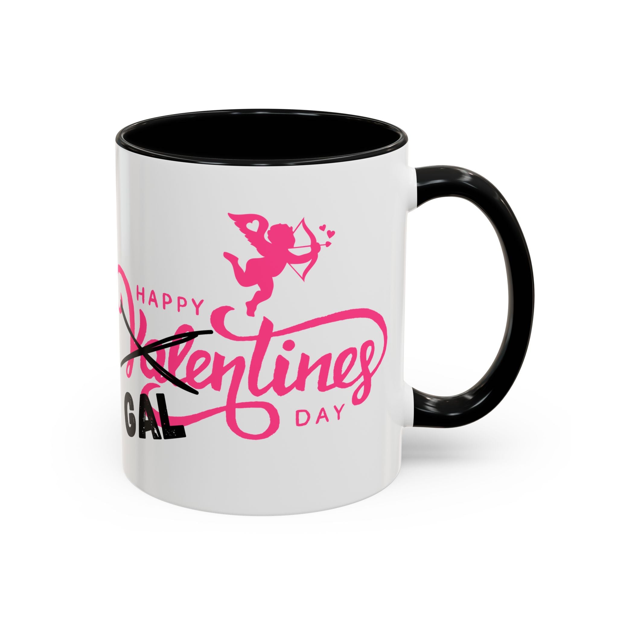 Happy Galentine's Day Accent Coffee Mug (11, 15oz)