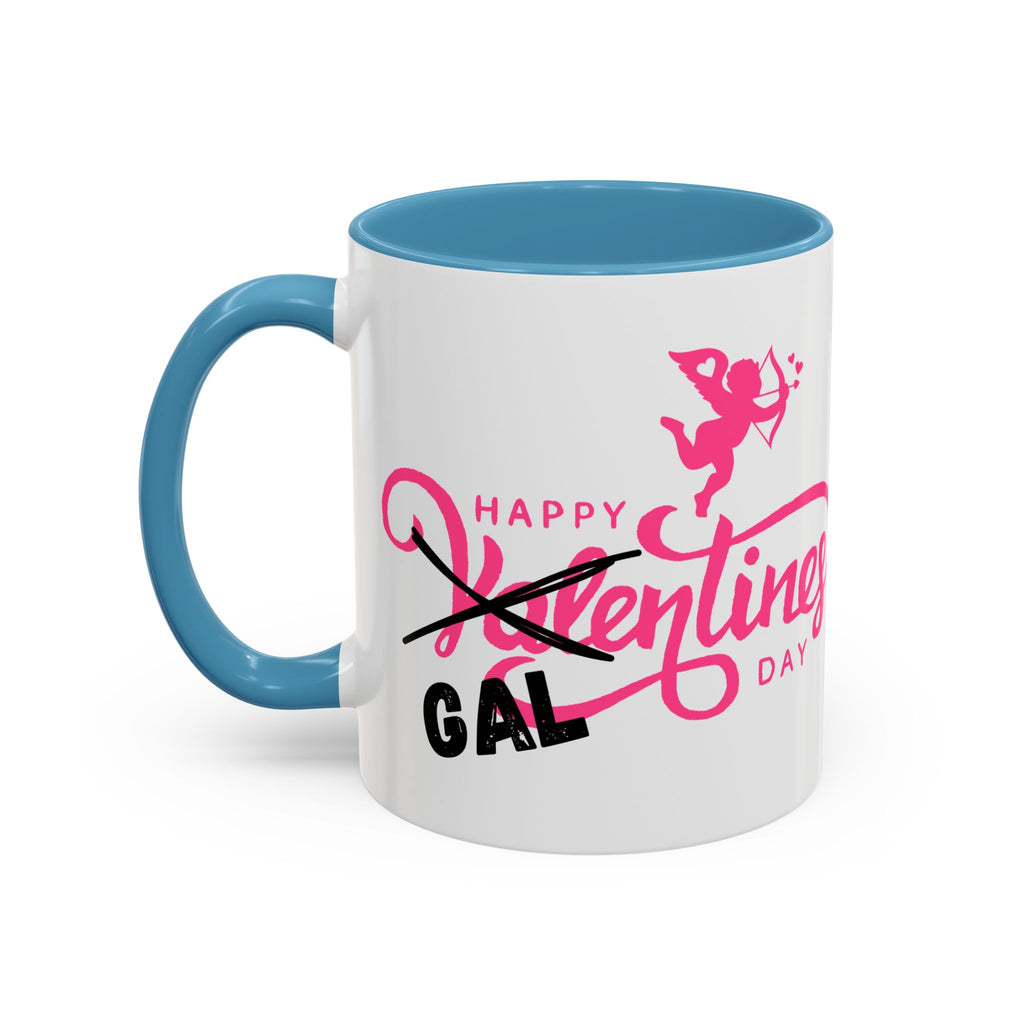 Happy Galentine's Day Accent Coffee Mug (11, 15oz)