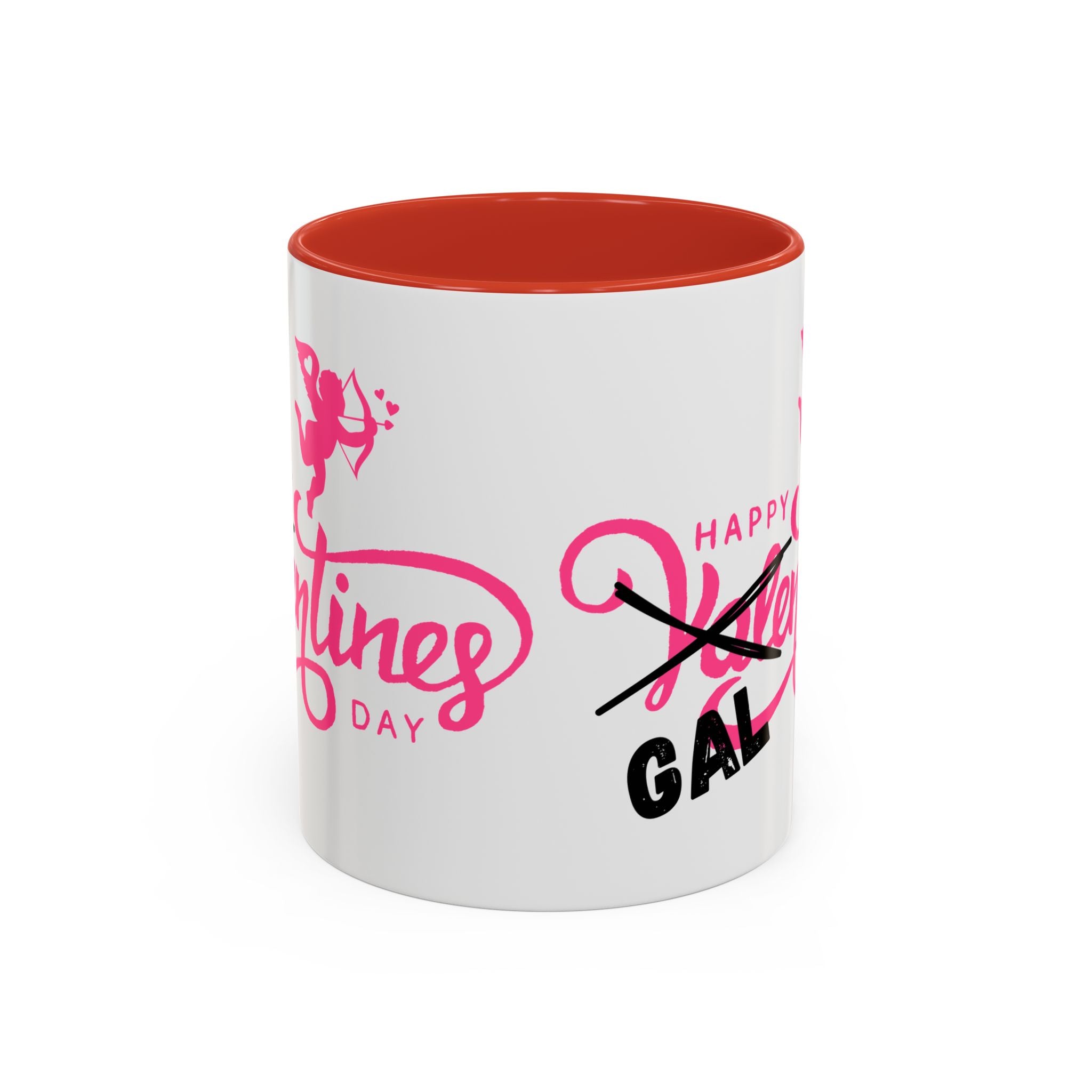 Happy Galentine's Day Accent Coffee Mug (11, 15oz)