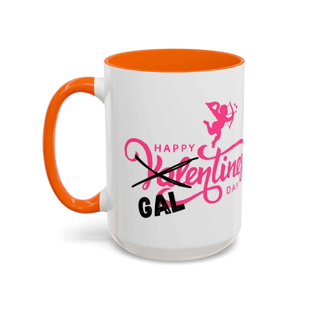 Happy Galentine's Day Accent Coffee Mug (11, 15oz)