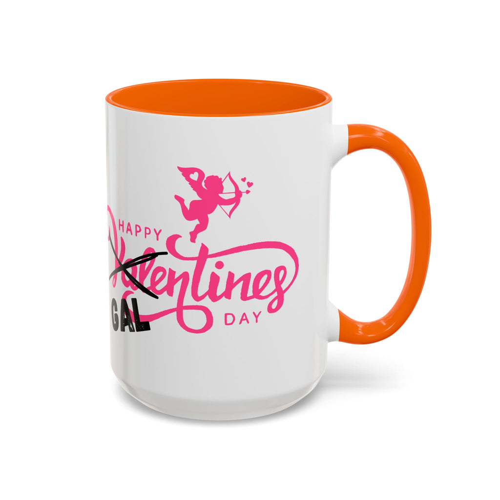 Happy Galentine's Day Accent Coffee Mug (11, 15oz)