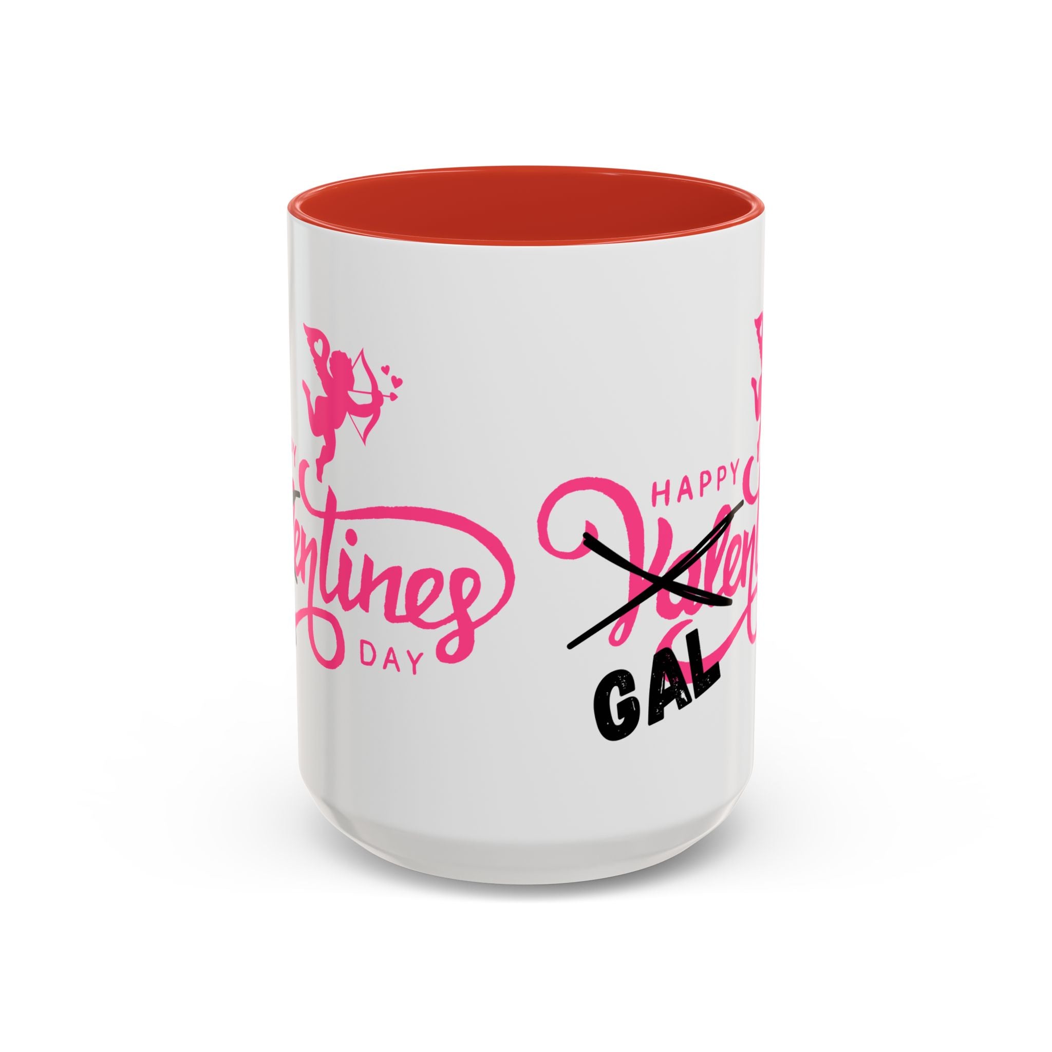 Happy Galentine's Day Accent Coffee Mug (11, 15oz)