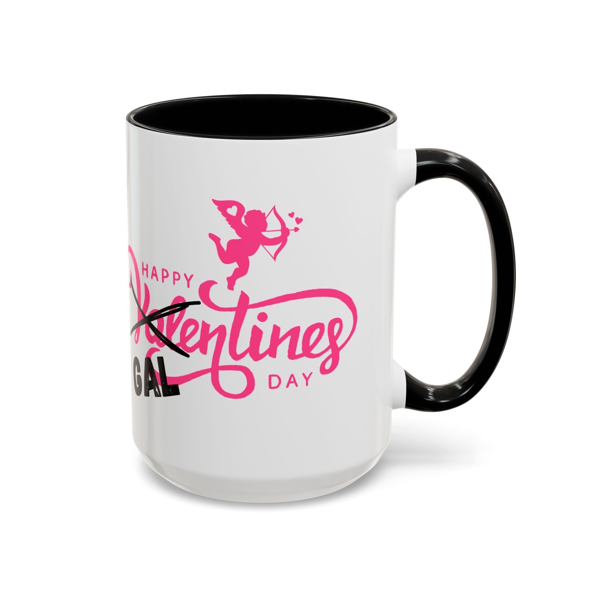 Happy Galentine's Day Accent Coffee Mug (11, 15oz)