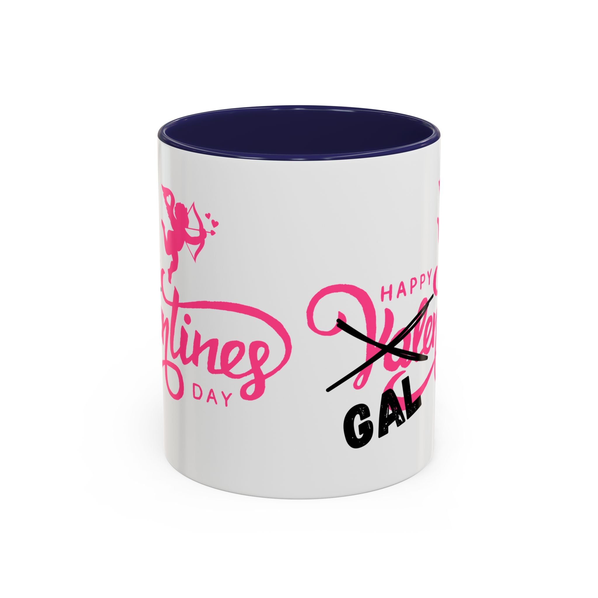 Happy Galentine's Day Accent Coffee Mug (11, 15oz)
