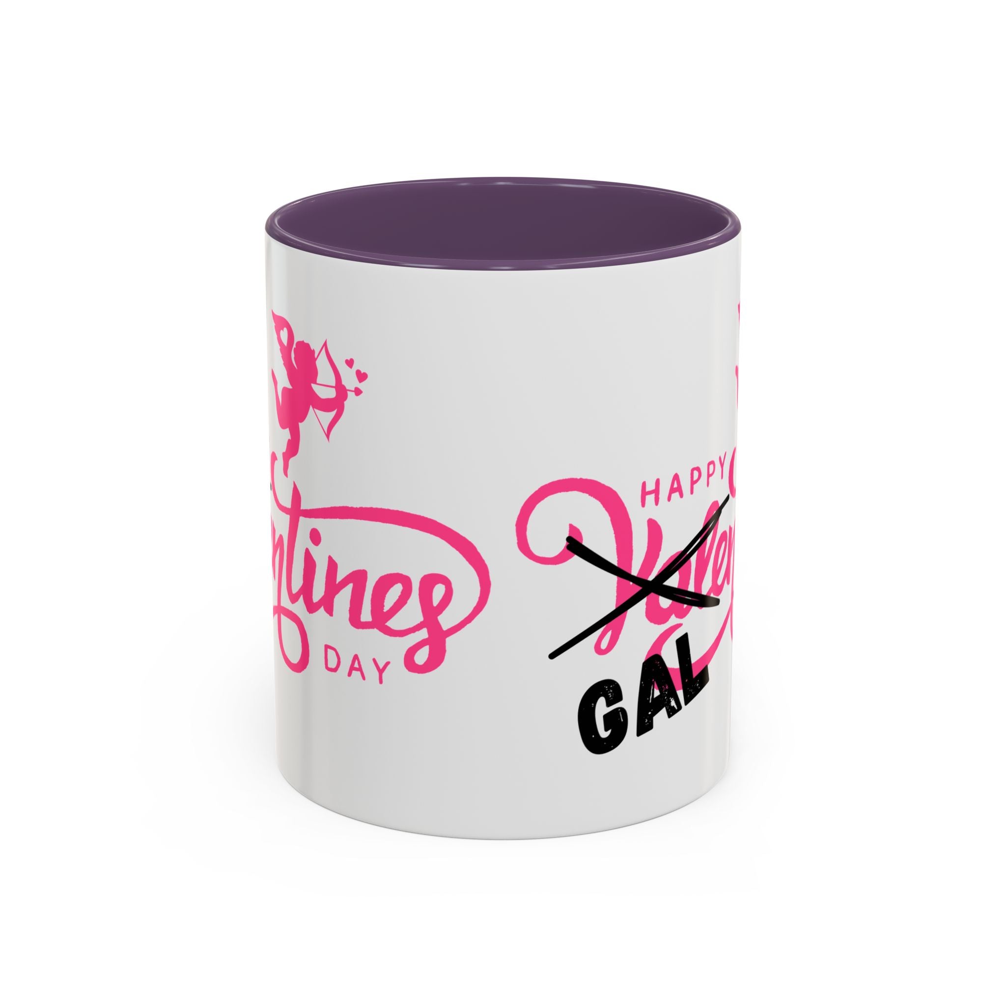 Happy Galentine's Day Accent Coffee Mug (11, 15oz)