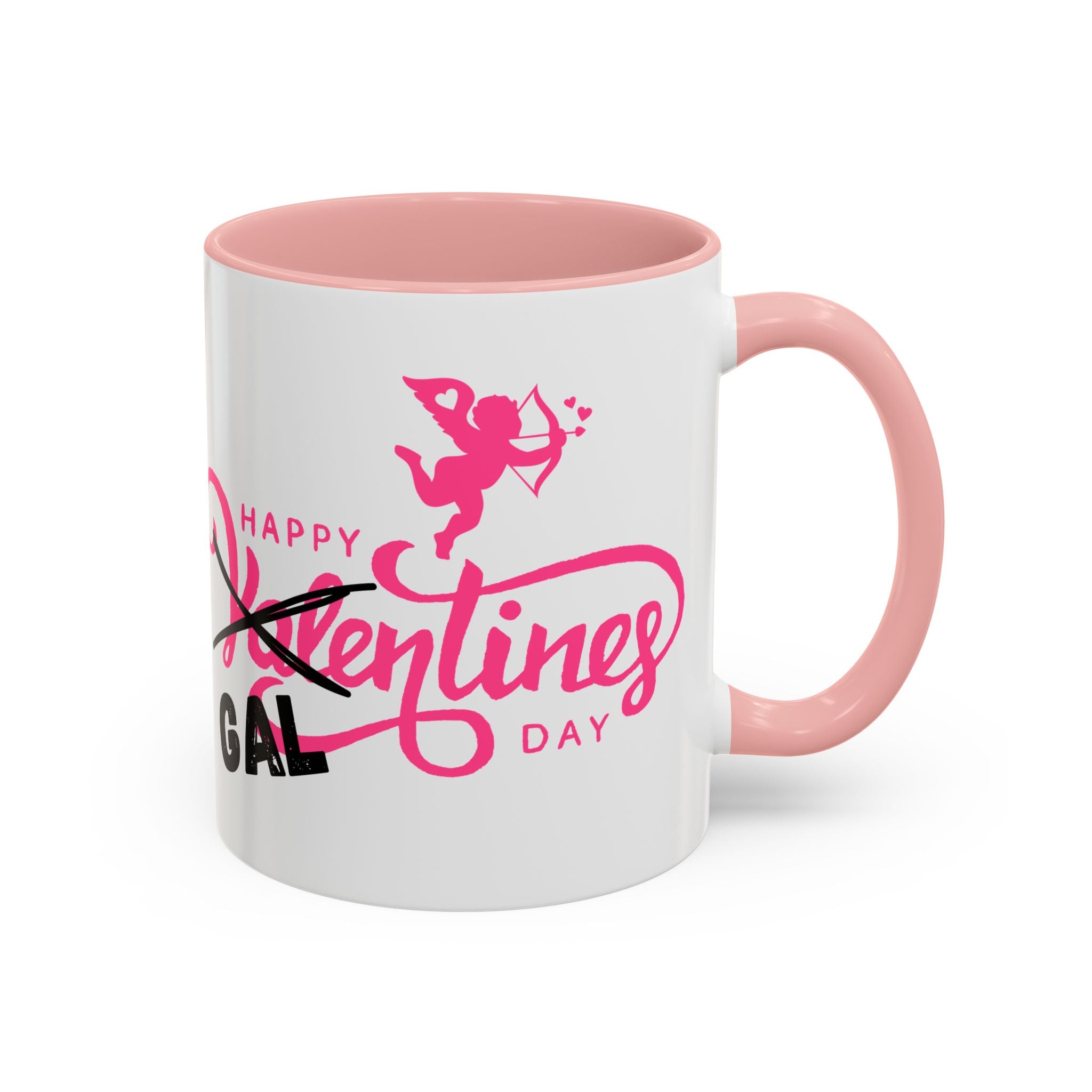Happy Galentine's Day Accent Coffee Mug (11, 15oz)