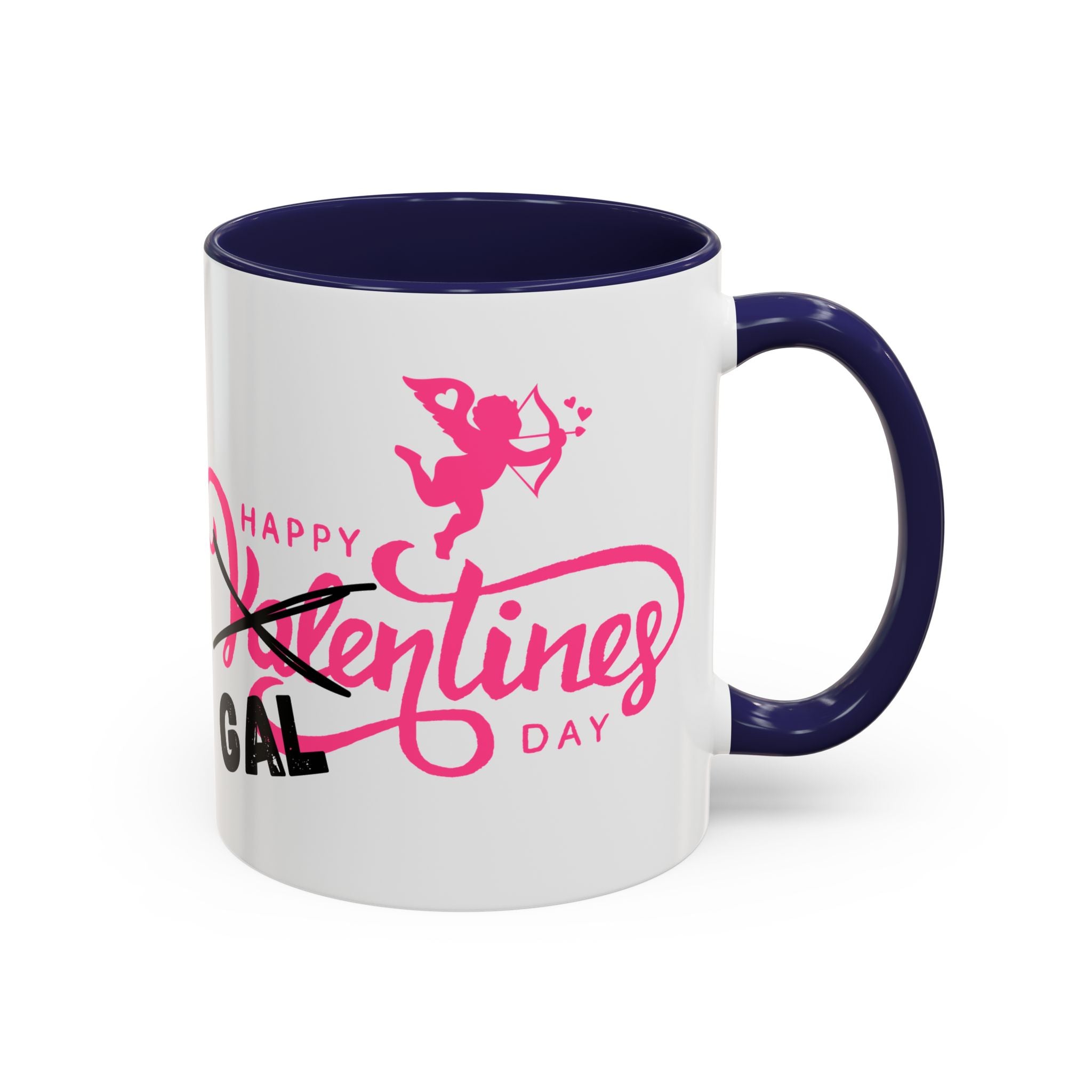 Happy Galentine's Day Accent Coffee Mug (11, 15oz)