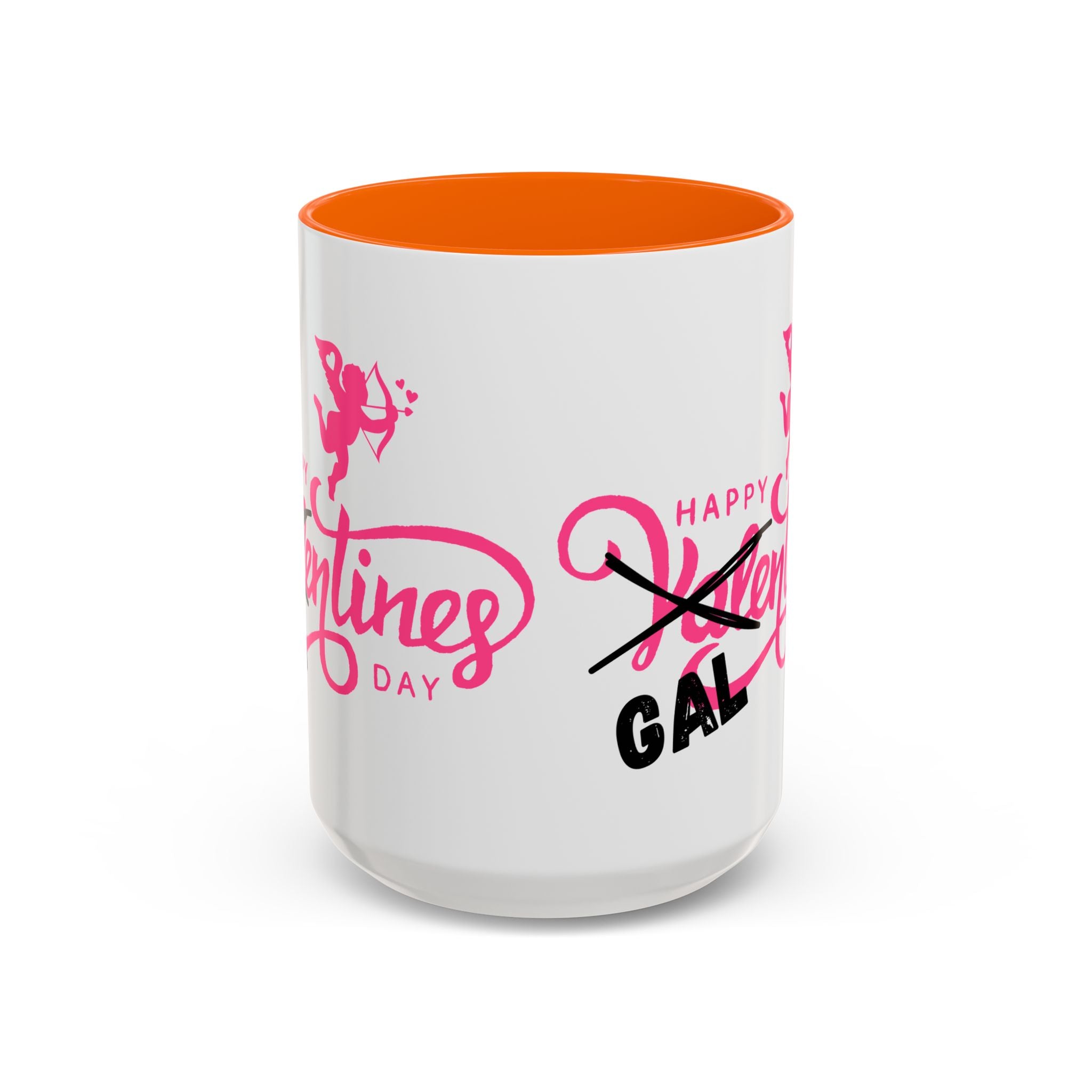 Happy Galentine's Day Accent Coffee Mug (11, 15oz)