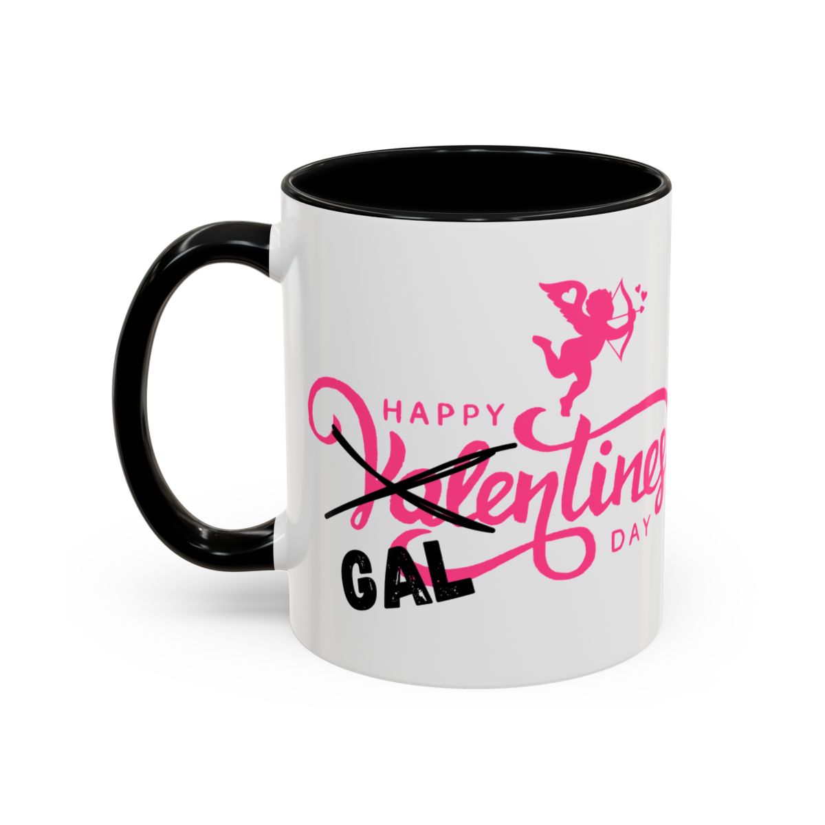 Happy Galentine's Day Accent Coffee Mug (11, 15oz)