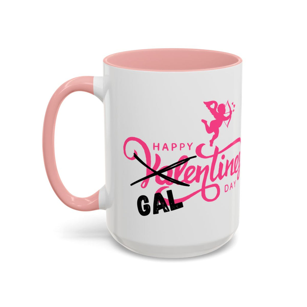 Happy Galentine's Day Accent Coffee Mug (11, 15oz)