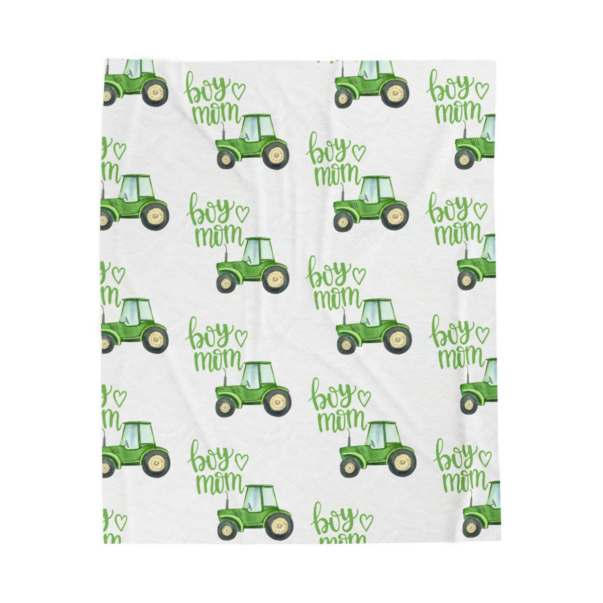 Plush Blanket - Boy Mom Tractor Design
