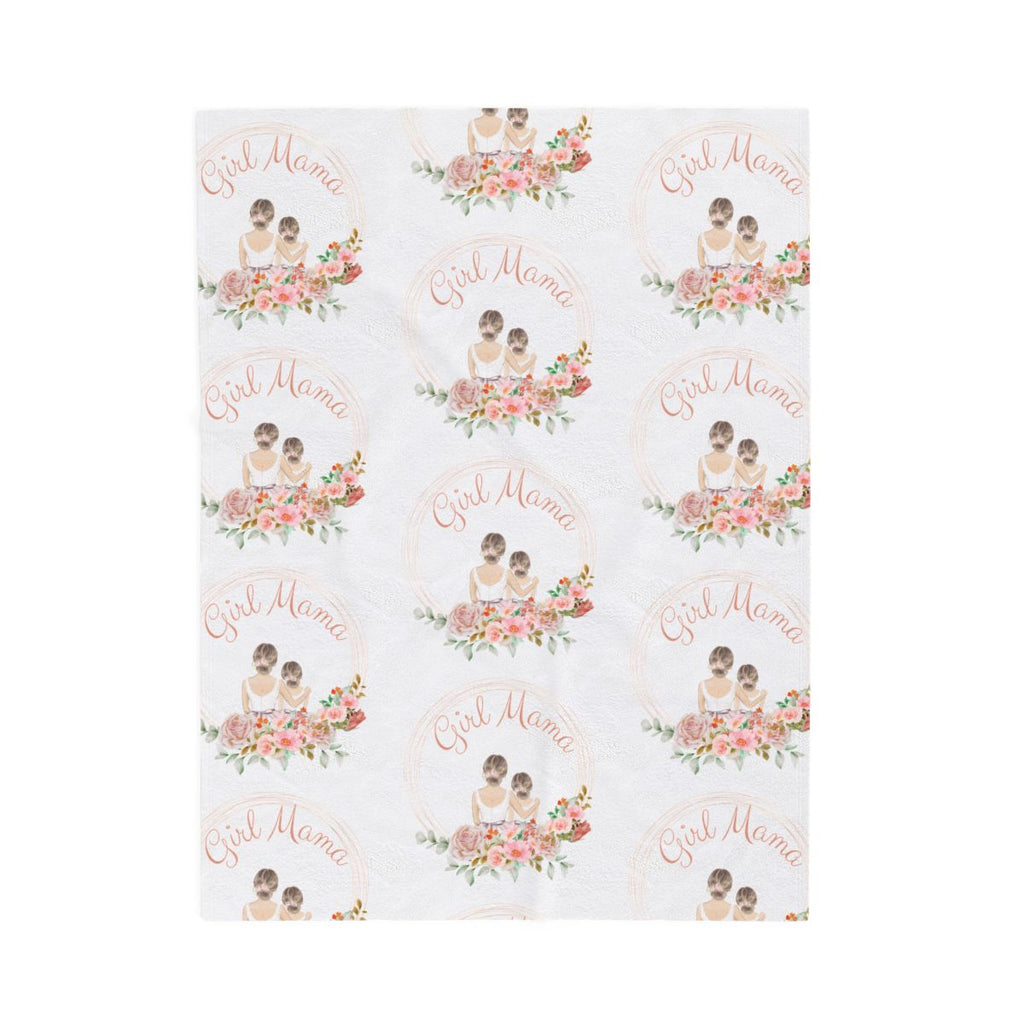 Velveteen Plush Blanket - Girl Mama Mother and Daughter