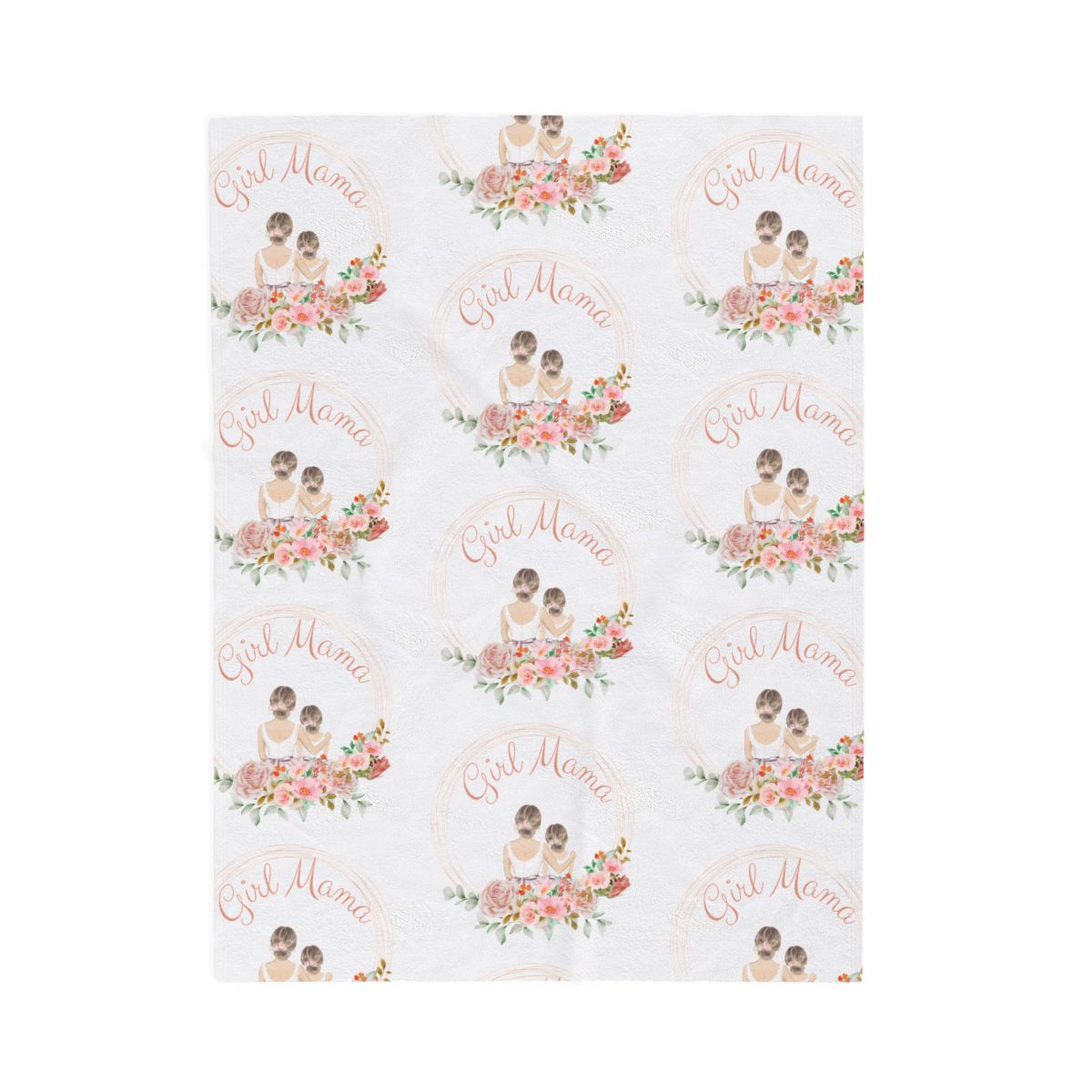 Velveteen Plush Blanket - Girl Mama Mother and Daughter